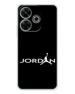 Чехол для Xiaomi Redmi Note 14 SE 5G с картинкой «Jordan White Logo»