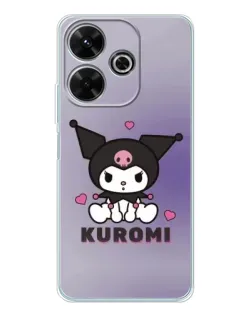 Чехол для Xiaomi Redmi Note 14 SE 5G с картинкой «Kuromi — фиолетовый арт»