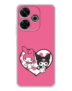 Чехол для Xiaomi Redmi Note 14 SE 5G с картинкой «Kuromi и My Melody»