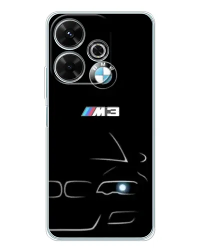Чехол для Xiaomi Redmi Note 14 SE 5G с картинкой «Минималистичный принт BMW M3»
