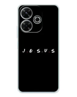 Чехол для Xiaomi Redmi Note 14 SE 5G с картинкой «Точки веры J.E.S.U.S.»