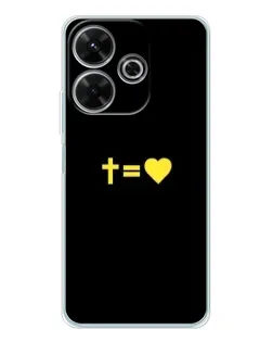Чехол для Xiaomi Redmi Note 14 SE 5G с картинкой «Сердце и Крест»