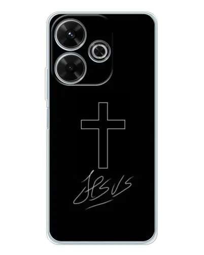 Чехол для Xiaomi Redmi Note 14 SE 5G с картинкой «Графический крест Jesus» Чехол для Xiaomi Redmi Note 14 SE 5G с картинкой «Графический крест Jesus»