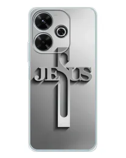 Чехол для Xiaomi Redmi Note 14 SE 5G с картинкой «Металлический крест Jesus» Чехол для Xiaomi Redmi Note 14 SE 5G с картинкой «Металлический крест Jesus»
