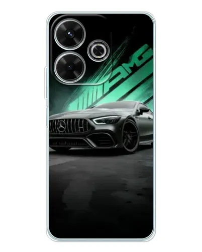 Чехол для Xiaomi Redmi Note 14 SE 5G с картинкой «Темный Mercedes AMG»