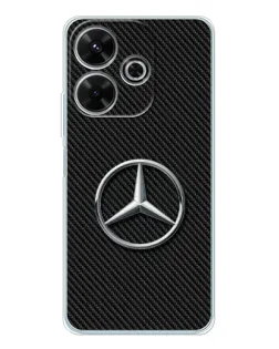 Чехол для Xiaomi Redmi Note 14 SE 5G с картинкой «Карбоновый Mercedes стиль»