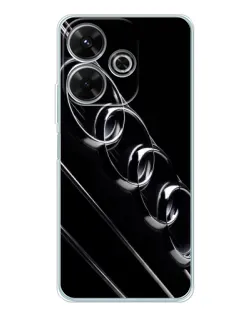 Чехол для Xiaomi Redmi Note 14 SE 5G с картинкой «Audi — абстрактные кольца»