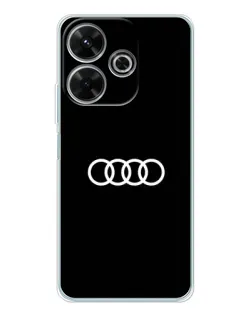 Чехол для Xiaomi Redmi Note 14 SE 5G с картинкой «Audi White Logo»