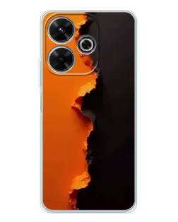Чехол для Xiaomi Redmi Note 14 SE 5G с картинкой «Оранжевый разлом»