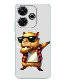 Чехол для Xiaomi Redmi Note 14 SE 5G с картинкой «Капибара рэпер даб»