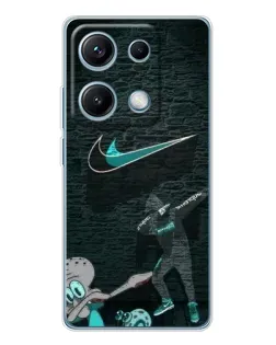 Чехол для Xiaomi Redmi Note 14S с картинкой «Спортивный арт Nike»