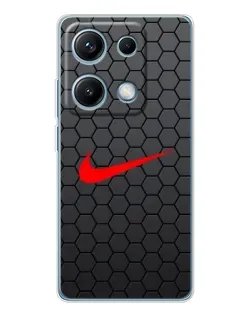 Чехол для Xiaomi Redmi Note 14S с картинкой «Nike — карбоновая сетка»