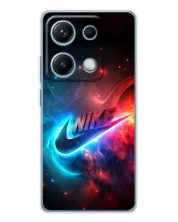 Чехол для Xiaomi Redmi Note 14S с картинкой «Огненный логотип Nike»