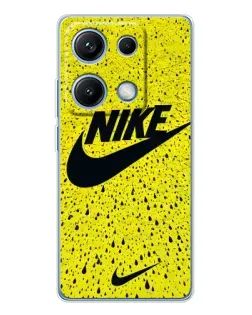 Чехол для Xiaomi Redmi Note 14S с картинкой «Желтый текстурный Nike»