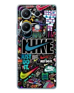 Чехол для Xiaomi Redmi Note 14S с картинкой «Яркий коллаж Nike»