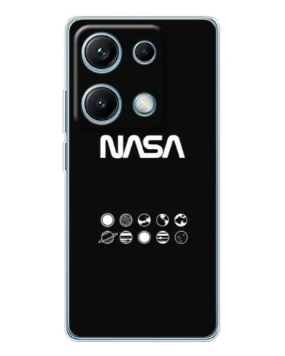 Чехол для Xiaomi Redmi Note 14S с картинкой «NASA — технический принт» Чехол для Xiaomi Redmi Note 14S с картинкой «NASA — технический принт»