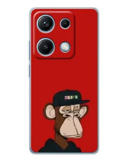 Чехол для Xiaomi Redmi Note 14S с картинкой «Bored Ape — красный фон» Чехол для Xiaomi Redmi Note 14S с картинкой «Bored Ape — красный фон»