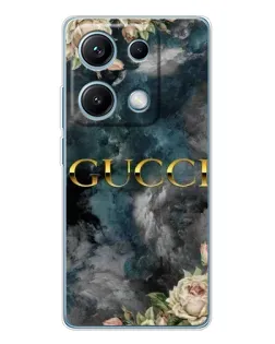 Чехол для Xiaomi Redmi Note 14S с картинкой «Абстрактные цветы Gucci» Чехол для Xiaomi Redmi Note 14S с картинкой «Абстрактные цветы Gucci»