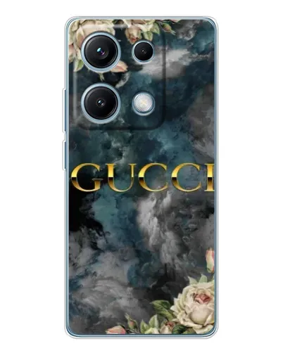 Чехол для Xiaomi Redmi Note 14S с картинкой «Абстрактные цветы Gucci» Чехол для Xiaomi Redmi Note 14S с картинкой «Абстрактные цветы Gucci»