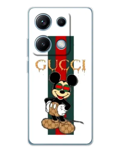 Чехол для Xiaomi Redmi Note 14S с картинкой «Микки Маус Gucci — полосы» Чехол для Xiaomi Redmi Note 14S с картинкой «Микки Маус Gucci — полосы»
