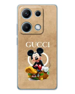 Чехол для Xiaomi Redmi Note 14S с картинкой «Микки Маус Gucci — крафт» Чехол для Xiaomi Redmi Note 14S с картинкой «Микки Маус Gucci — крафт»