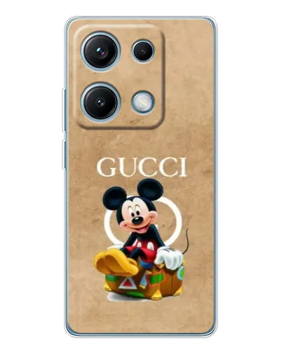 Чехол для Xiaomi Redmi Note 14S с картинкой «Микки Маус Gucci — крафт» Чехол для Xiaomi Redmi Note 14S с картинкой «Микки Маус Gucci — крафт»