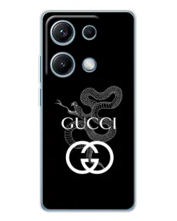 Чехол для Xiaomi Redmi Note 14S с картинкой «Gucci — серебряная змея» Чехол для Xiaomi Redmi Note 14S с картинкой «Gucci — серебряная змея»