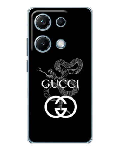 Чехол для Xiaomi Redmi Note 14S с картинкой «Gucci — серебряная змея» Чехол для Xiaomi Redmi Note 14S с картинкой «Gucci — серебряная змея»