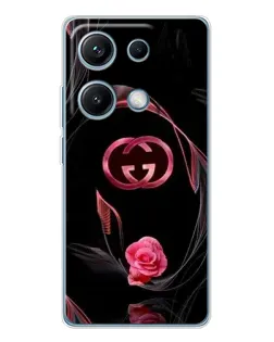 Чехол для Xiaomi Redmi Note 14S с картинкой «Gucci — неоновая роза» Чехол для Xiaomi Redmi Note 14S с картинкой «Gucci — неоновая роза»