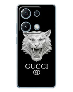 Чехол для Xiaomi Redmi Note 14S с картинкой «Gucci — серебряный лев» Чехол для Xiaomi Redmi Note 14S с картинкой «Gucci — серебряный лев»