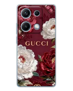 Чехол для Xiaomi Redmi Note 14S с картинкой «Gucci — бордовые розы» Чехол для Xiaomi Redmi Note 14S с картинкой «Gucci — бордовые розы»