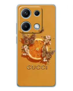Чехол для Xiaomi Redmi Note 14S с картинкой «Gucci — золотые бабочки» Чехол для Xiaomi Redmi Note 14S с картинкой «Gucci — золотые бабочки»