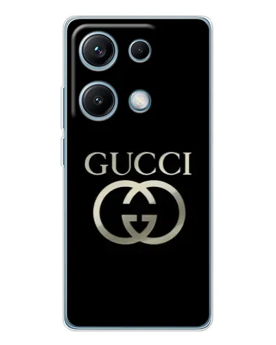 Чехол для Xiaomi Redmi Note 14S с картинкой «Gucci — золото на черном» Чехол для Xiaomi Redmi Note 14S с картинкой «Gucci — золото на черном»