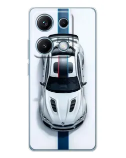 Чехол для Xiaomi Redmi Note 14S с картинкой «Вид сверху — BMW M»