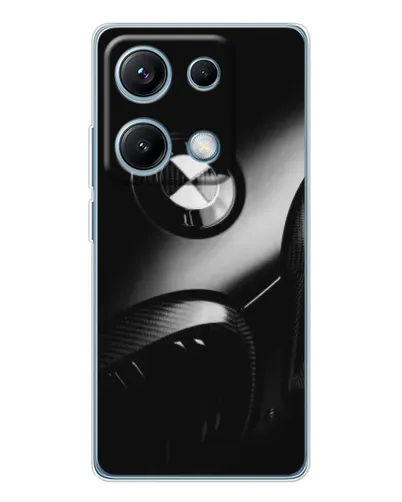 Чехол для Xiaomi Redmi Note 14S с картинкой «Эмблема BMW — макро»