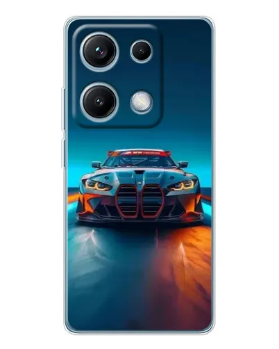 Чехол для Xiaomi Redmi Note 14S с картинкой «BMW — огни неона» Чехол для Xiaomi Redmi Note 14S с картинкой «BMW — огни неона»