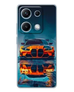 Чехол для Xiaomi Redmi Note 14S с картинкой «BMW — золотая эмблема»