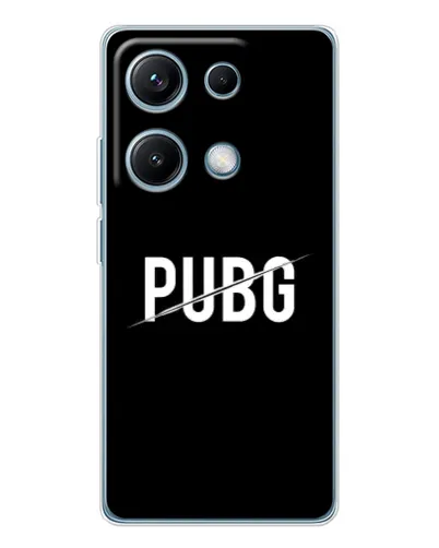 Чехол для Xiaomi Redmi Note 14S с картинкой «PUBG — белый логотип» Чехол для Xiaomi Redmi Note 14S с картинкой «PUBG — белый логотип»