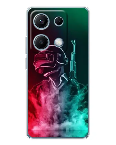 Чехол для Xiaomi Redmi Note 14S с картинкой «PUBG — огненный воин» Чехол для Xiaomi Redmi Note 14S с картинкой «PUBG — огненный воин»