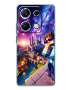Чехол для Xiaomi Redmi Note 14S с картинкой «Стив и космос» Чехол для Xiaomi Redmi Note 14S с картинкой «Стив и космос»
