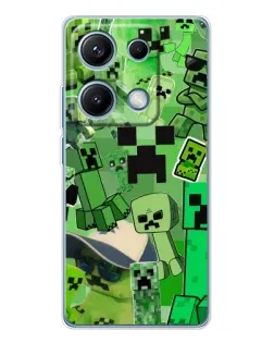 Чехол для Xiaomi Redmi Note 14S с картинкой «Криперы Minecraft» Чехол для Xiaomi Redmi Note 14S с картинкой «Криперы Minecraft»
