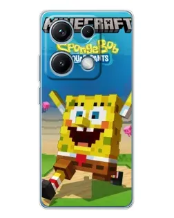 Чехол для Xiaomi Redmi Note 14S с картинкой «Губка Боб Minecraft» Чехол для Xiaomi Redmi Note 14S с картинкой «Губка Боб Minecraft»