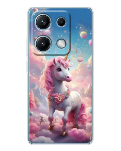 Чехол для Xiaomi Redmi Note 14S с картинкой «Единорог среди облаков»