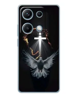 Чехол для Xiaomi Redmi Note 14S с картинкой «Голубь и Свет» Чехол для Xiaomi Redmi Note 14S с картинкой «Голубь и Свет»