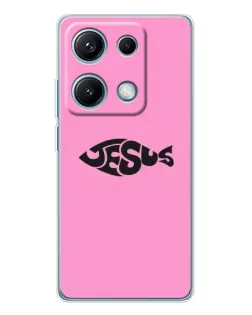 Чехол для Xiaomi Redmi Note 14S с картинкой «Розовый символ Jesus» Чехол для Xiaomi Redmi Note 14S с картинкой «Розовый символ Jesus»