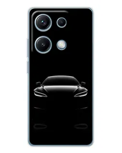 Чехол для Xiaomi Redmi Note 14S с картинкой «Силуэт Tesla Night»