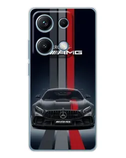 Чехол для Xiaomi Redmi Note 14S с картинкой «Mercedes — белый карбон» Чехол для Xiaomi Redmi Note 14S с картинкой «Mercedes — белый карбон»