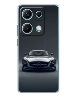 Чехол для Xiaomi Redmi Note 14S с картинкой «Mercedes на черном» Чехол для Xiaomi Redmi Note 14S с картинкой «Mercedes на черном»