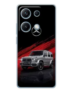 Чехол для Xiaomi Redmi Note 14S с картинкой «Mercedes G-Class красный» Чехол для Xiaomi Redmi Note 14S с картинкой «Mercedes G-Class красный»