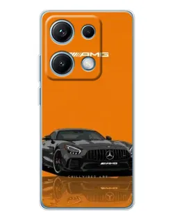 Чехол для Xiaomi Redmi Note 14S с картинкой «Оранжевый Mercedes AMG» Чехол для Xiaomi Redmi Note 14S с картинкой «Оранжевый Mercedes AMG»